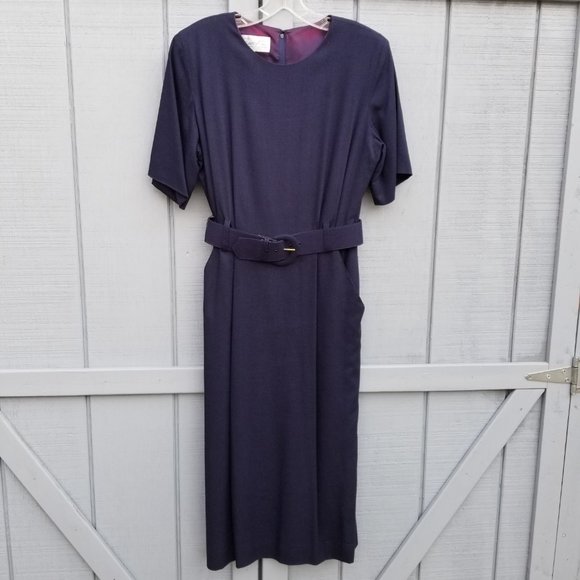 Santa Fe by Jim Tremblay Dresses & Skirts - NEW Santa Fe by Jim Tremblay Navy Dress, Size 10 Made in USA